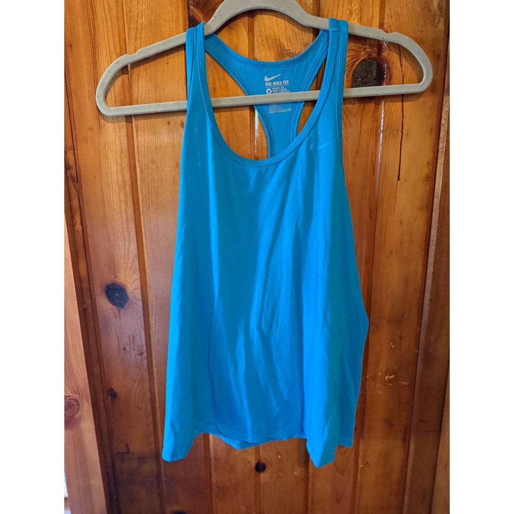 Nike The Nike Tee Athletic‎ Cut Racerback Tank Top Turquoise Blue Women's size M